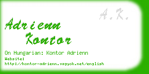 adrienn kontor business card